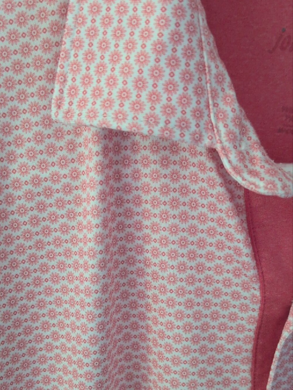 johnnie-O Pink Micro-Pattern Polo - Picture 3 of 7